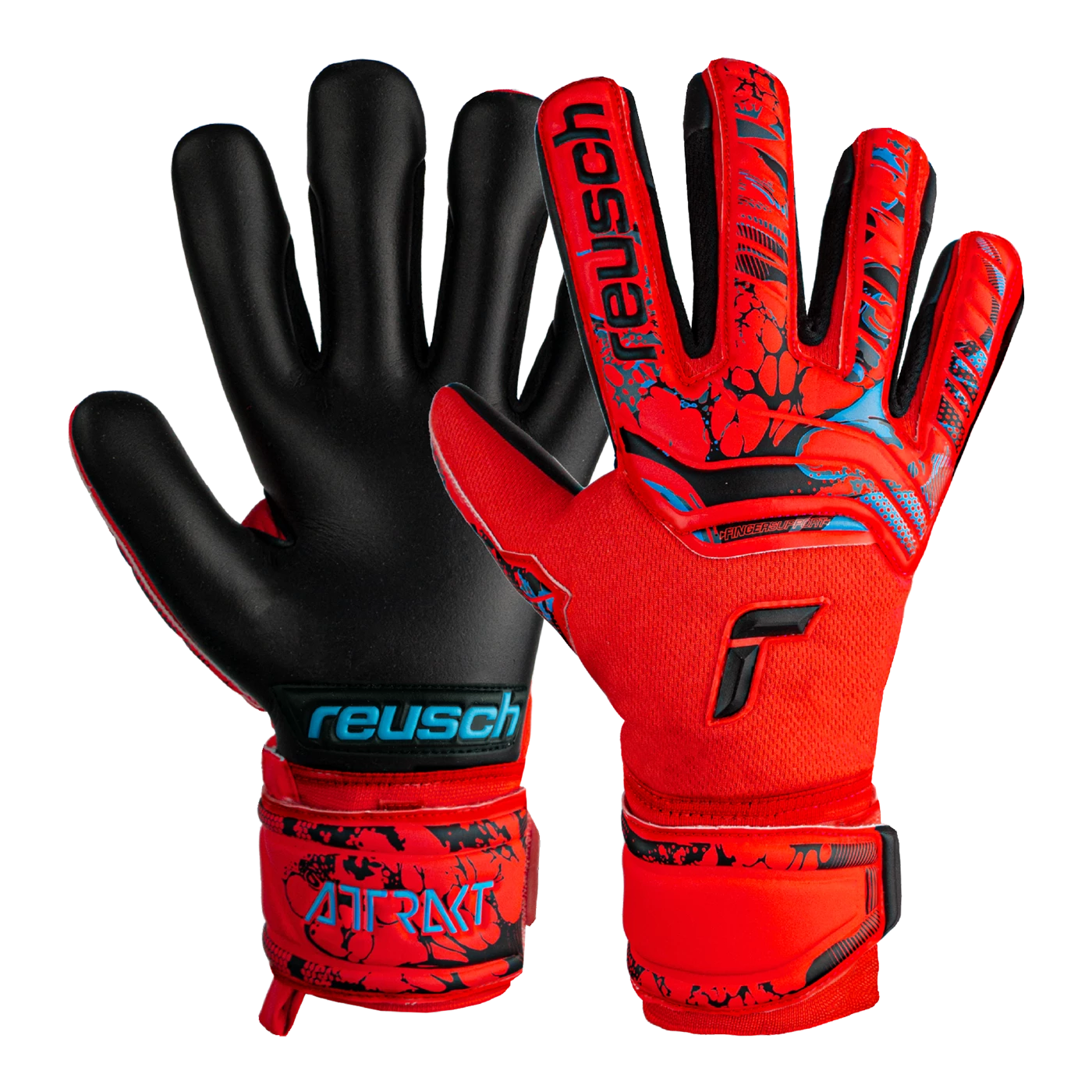 Reusch - Attrakt Grip Evolution Finger Support Red 3 Reusch - Attrakt Grip Evolution Finger Support Red